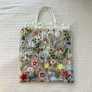 Floral zara tote bag